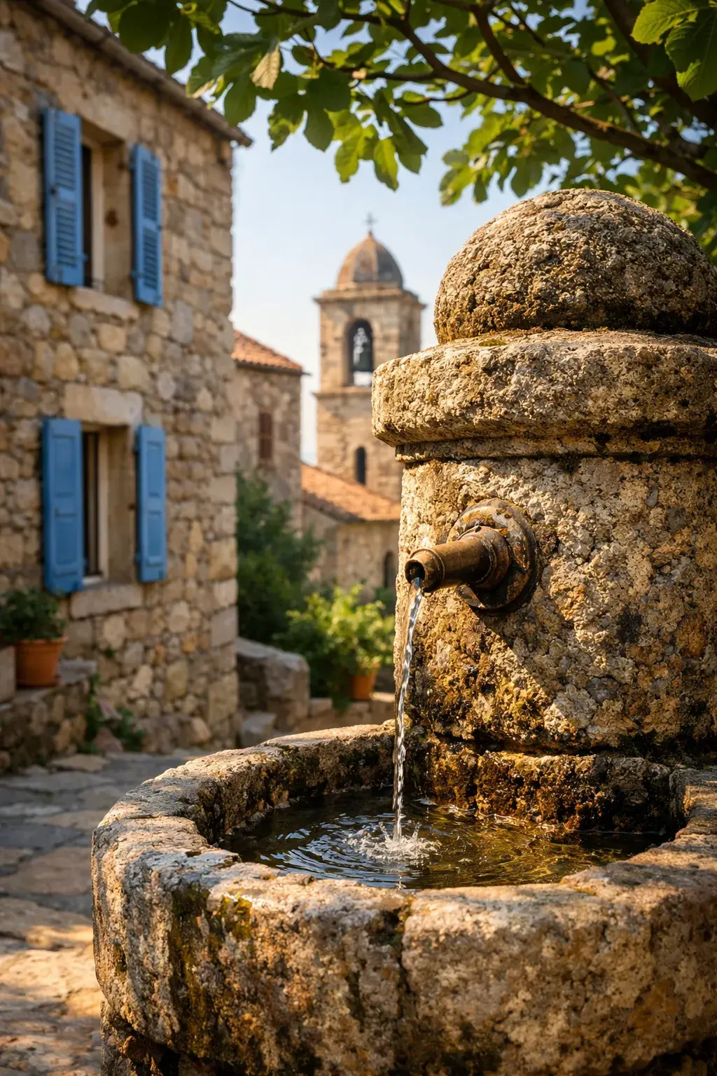 Patrimoine bâti de Villanova : comprendre et apprécier les maisons en pierre, fontaines et l’église du village